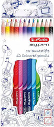 Dreieckige Buntstifte My.pen 12 Farben Herlitz 11370152