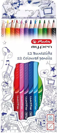 Триъгълни Дървени Моливи My.pen 12 Цветни Herlitz 11370152