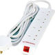 Microconnect Power Strip with Surge Protection 4 Positions with Cable 2m