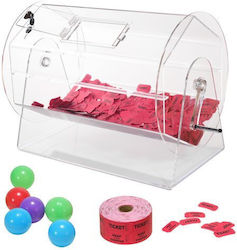Vevor Acrylic Raffle Drum Holds 10000 Tickets 300 Raffle Balls Professional Raffle Ticket Spinning Cage 2 Keys Transparent Lottery Spinning Drawing Raffle Ticket Box Lottery Games Bing