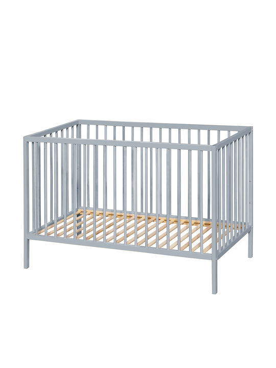 Бебешко Креватче Сив за Матрак 60x120см