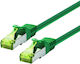 Professional Patch Cable Logon Sftp Awg26 Lsoh 20m Cat6a 500mhz Green Tcr6ass200g