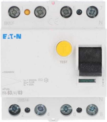 Residual Current Circuit Breaker 4p 63a 0.3a Type Ac Pf6-63 4 03 286514