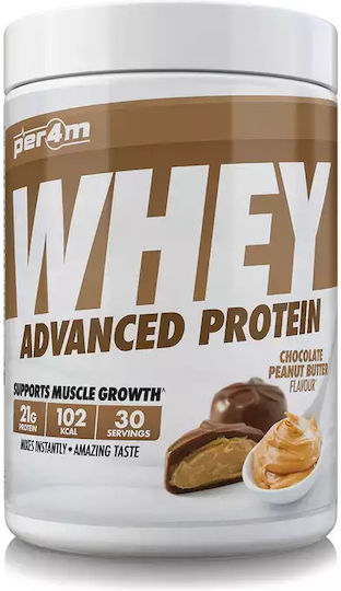 Per4m Whey Advanced Πρωτεΐνη Ορού Γάλακτος με Γεύση Chocolate Peanut Butter 900gr