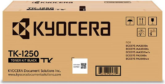 Kyocera TK-1250 Original Toner Laser Printer Black 3000 Pages (1T0C3H0NL0)