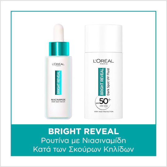 L'oreal Paris Promo Bright Reveal Niacinaminde Dark Spot Serum Ενυδατικός Ορός Προσώπου Κατά Κηλίδων 30ml & Dark Spot Uv Fluid Spf50+ 50ml