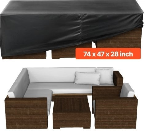 Vevor Waterproof Protective Sofa Cover 188x120x71cm In Black Color