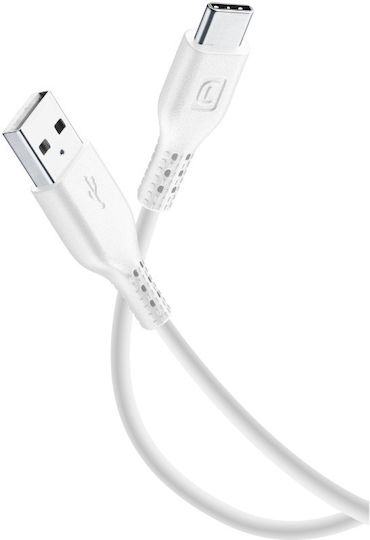 Cellular Line Regular USB 2.0 Cablu USB-C bărbătesc - USB-A Alb 0.6m