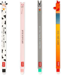 Legami Milano Erasable Pen Gel 0.7mm 4pcs Farm Sweet Farm