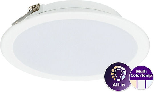 VK Lighting Vertieft LED Panel 19W mit Warmes Weiß Licht 3000K