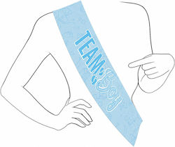 Ribbon "team Boy" Sky Blue