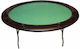 Poker Table Metal Green 120x120cm 1pcs