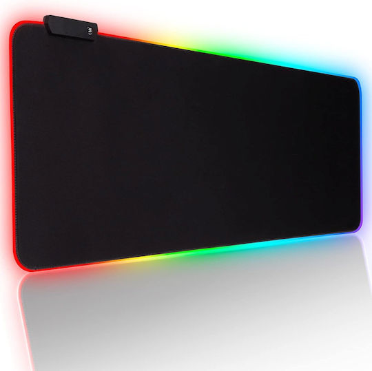 ED496 Padel Pentru Mouse Gaming XXL (800mm) Cu Iluminare RGB Prin USB Negru