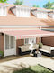 vidaXL Zelt Terrasse mit LEDs Orange 5x3.5m