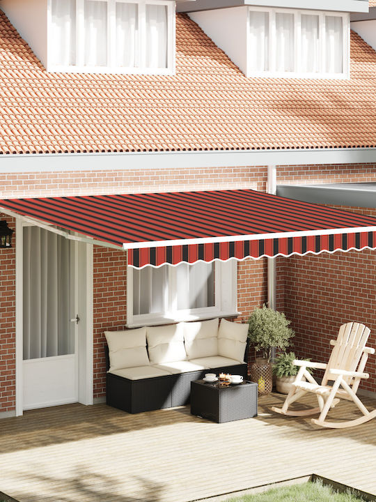 vidaXL Zelt Terrasse mit LEDs Orange 4x3.5m