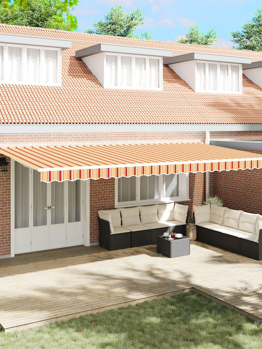 vidaXL Terrace Wall Tent with LED Light Yellow ...