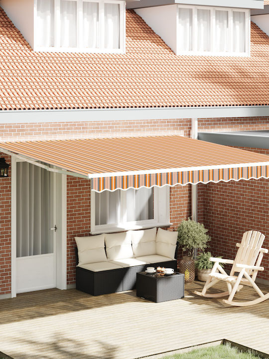 vidaXL Zelt Terrasse mit LEDs Gelb 4x3.5m