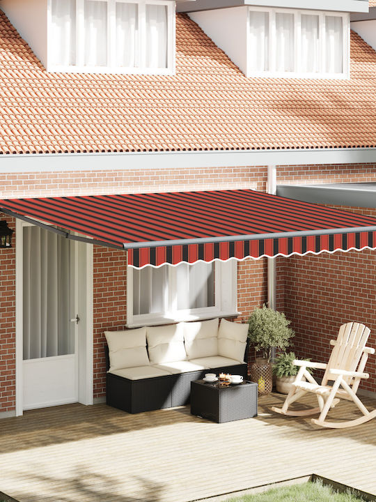 vidaXL Zelt Terrasse mit LEDs Orange 4x3.5m