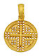 Savvas Design Hängendes Talisman mit Steinen aus 14K Gold mit Zirkon