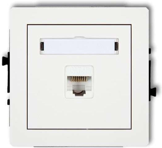 Deco Einzelne Computersteckdose Mechanismus 1xrj45 Cat 5e 8-polig Matt Weiß 25dgk-1
