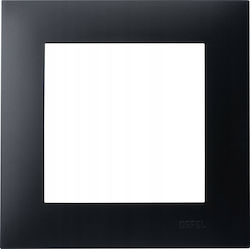 Sapphire Single Switch Frame Black Metallic R-1z/33