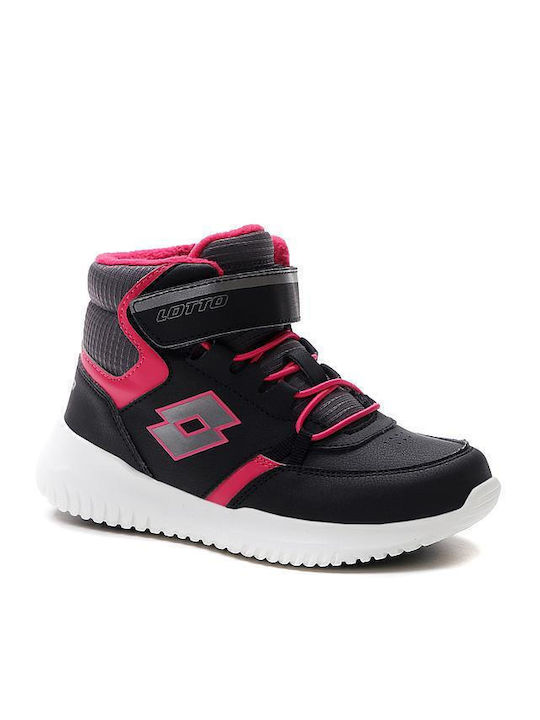 Παιδικά Sneakers High με Σκρατς Μαύρα