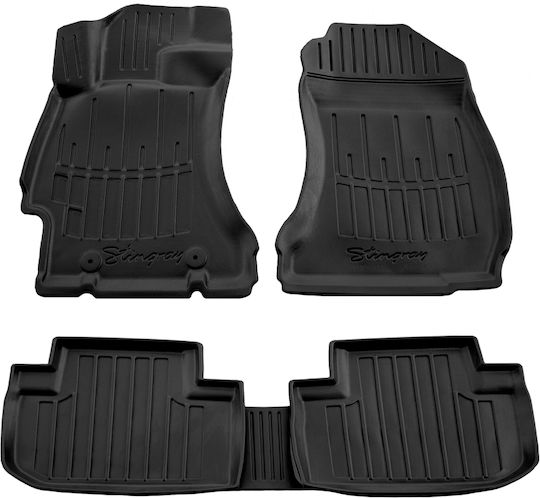 Race Axion Auto Fußmatten Gummi Satz Vorder- und Rückseite Mit Knöpfen Subaru Forester 5d 2012-2018 Race Axion 5 Stück 5029015/st