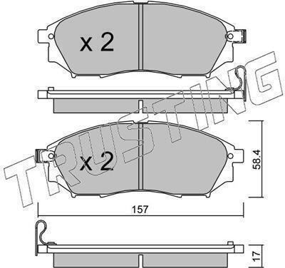 Накладки Предни Nissan Navara D40 05-> Pathfinder R51 05-> 8350-199