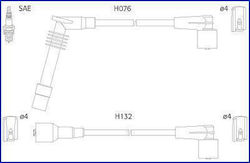 Spark Plug Wire Set Set Opel Astra F 1.4 95-98 09561-10196