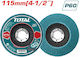 Total Disc de Lustruire Polypter 115mm P60 Inox Tac641152