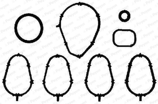 Intake Manifold Gasket-Rubber Set 16v Set Fiat N.punto-y 1.2 8v 71716684sr-113