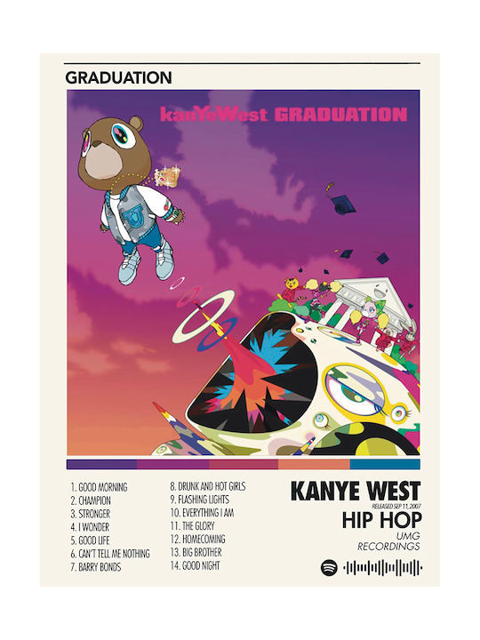 Музикален Плакат Kanye West Graduation Ms071 30см X 40см