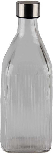 Marva Μπουκάλι Νερού Γυάλινο με Βιδωτό Καπάκι Διάφανο 1000ml