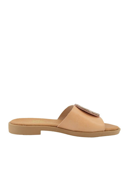 Sandale Casual Damă Din Piele Natural/Bej Peach