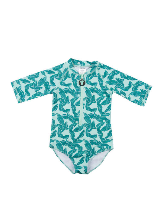 Ducksday Kids Swimwear Long Sleeve One-piece Turquoise