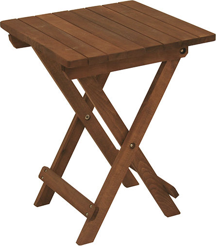 Auxiliary Outdoor Foldable Wood Table Walnut 40x40x40cm