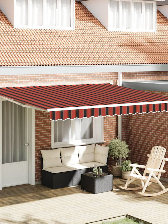 vidaXL Zelt Terrasse mit LEDs Orange 4x3.5m