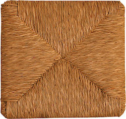 Karekla by Fragkoulakis Scaun Pentru Scaun Pentru Sufragerie / Bucătărie Wicker 37x37x2.5cm Maro