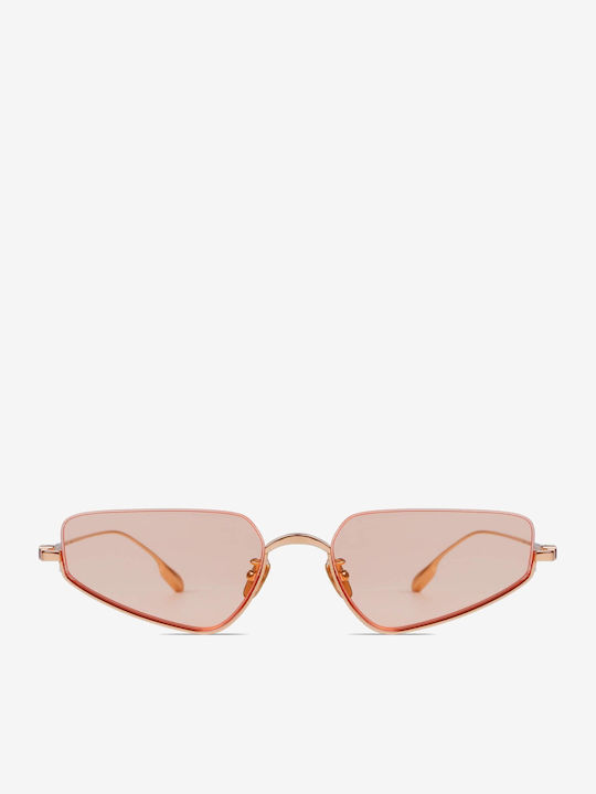 Projekt Produkt Women's Sunglasses with Rose Gold Metal Frame and Pink Lens 498715