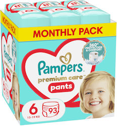 Pampers Premium Care Pants No. 6 για 13-18kg 93τμχ Pampers Premium Care Pants No. 6 για 13-18kg 93τμχ