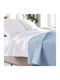 To megalo pazari Pique Blanket Double 220x240cm Light Blue