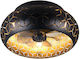 Trio Lighting Bidar Πλαφονιέρα 50cm με Φως Μαύρη