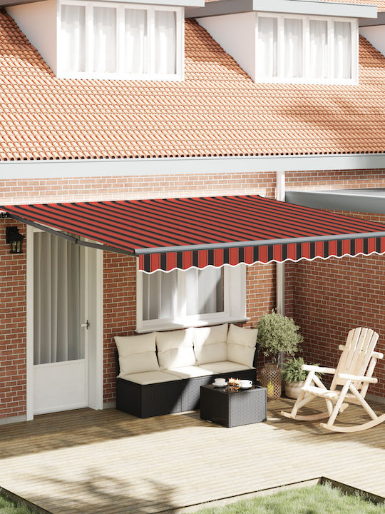 vidaXL Zelt Terrasse mit LEDs Orange 4x3.5m