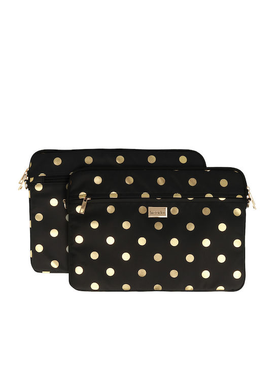 Wonder Tasche Fall für Laptop 14" Gold Polka-Dot