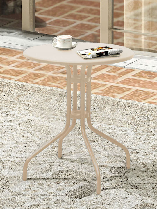 Tisch für kleine Außenbereiche Stabil Ivory 60x60x70cm