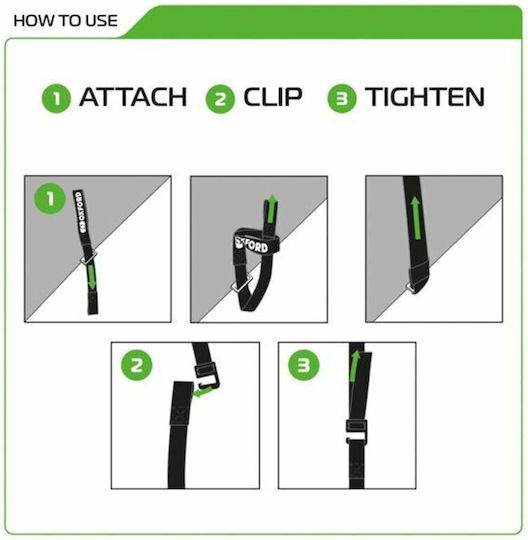 Curea Atlas G-hook 26mm X 1.2m Neagră Pereche Ox306 Oxford