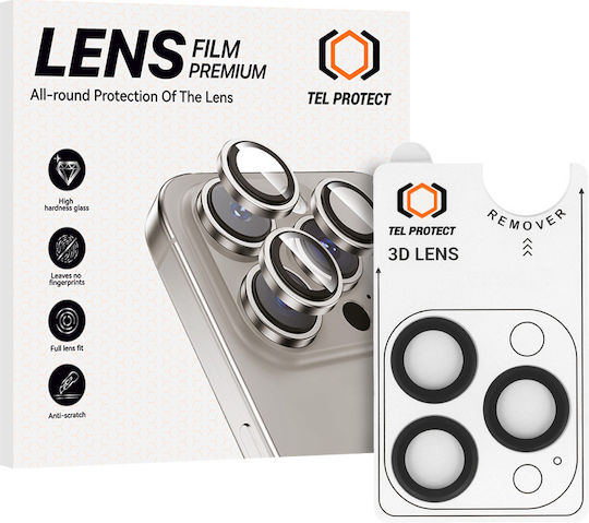 Tel Protect Προστασία Κάμερας Tempered Glass Μαύρο για το iPhone 14 Pro, iPhone 14 Pro Max