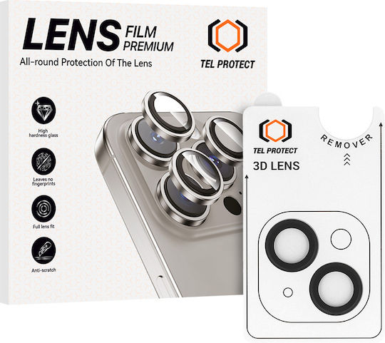 Tel Protect Camera Protection Tempered Glass Black for the iPhone 13, iPhone 13 Mini