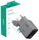 Aukey Charger with Built-in Cable with USB-C Port 45W Power Delivery / Quick Charge 4+ Gray (PA-C2)