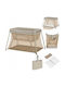 Lionelo Cradle-Park with Mattress and Wheels Beige